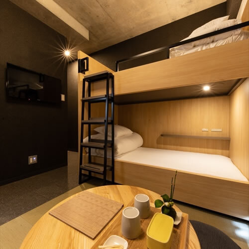 Cama en dormitorio compartido MUSUBI HOTEL Kyoto Shijo Omiya