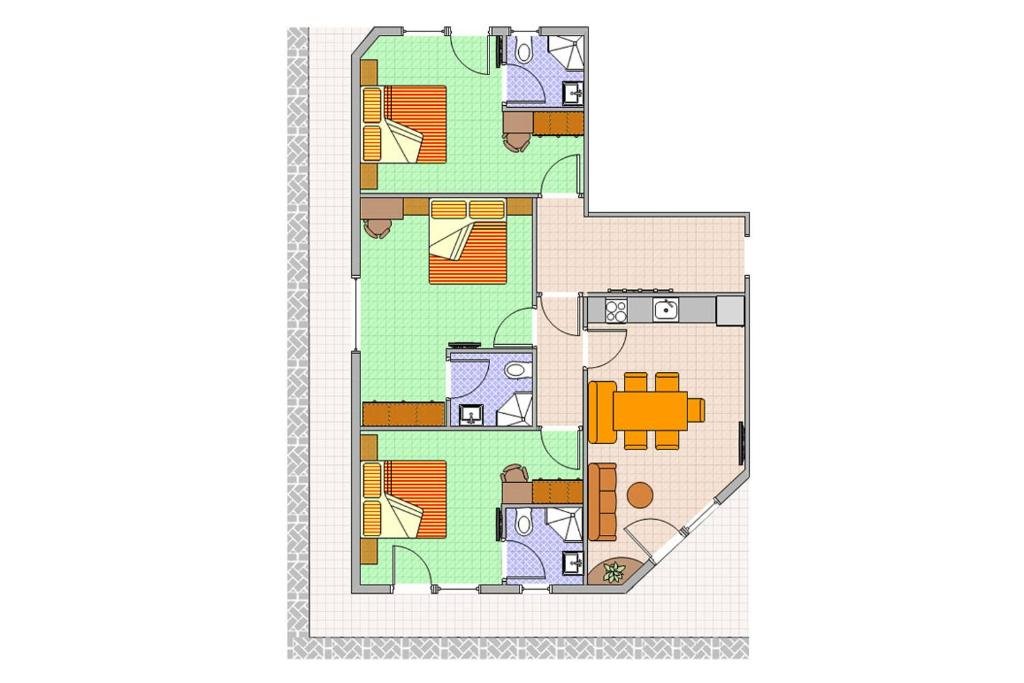 Апартаменты с 3 комнатами с балконом Haus Stefanie