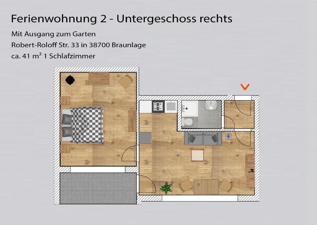 Apartment 1 Schlafzimmer Auszeit im Harz Haus 3