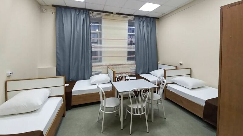 Кровать в общем номере Smart Hotel KDO Birobidzhan