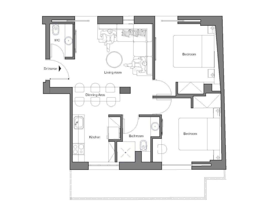 Appartamento 2 camere con balcone Hercules Residence