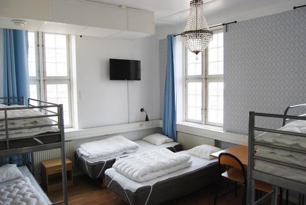Кровать в общем номере Halmstad Hotell & Vandrarhem Kaptenshamn