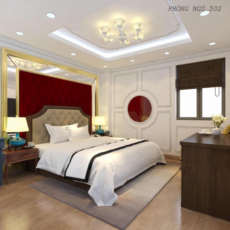 Кровать в общем номере Hanoi Lotus Boutique Hotel