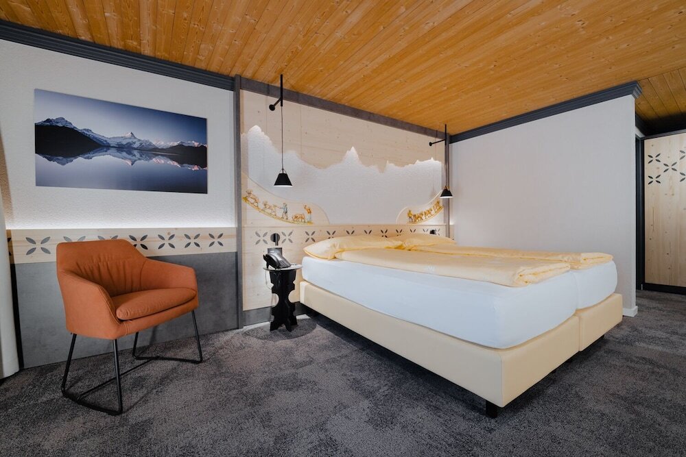 Supérieure double chambre avec balcon et Vue montagne Hotel Central Wolter - Grindelwald