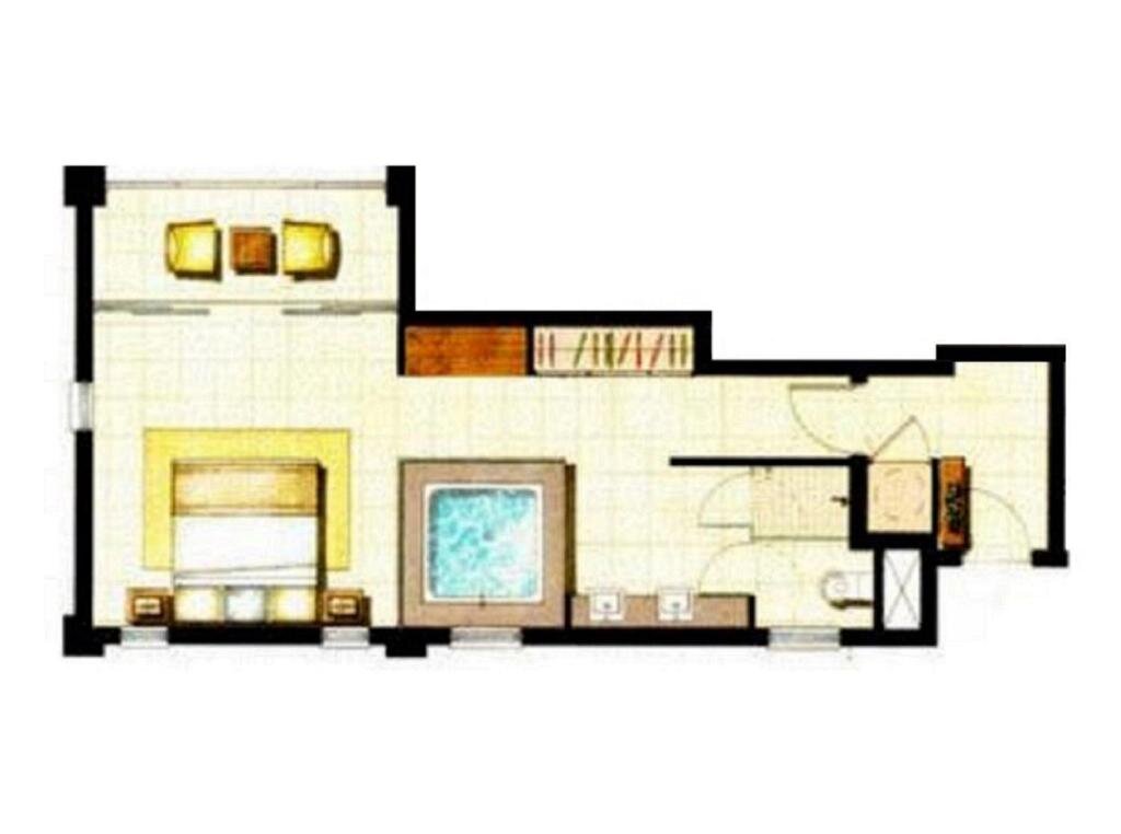 Люкс c 1 комнатой с видом на бассейн Luxury Apartments at Temple Resort and Spa Port Douglas