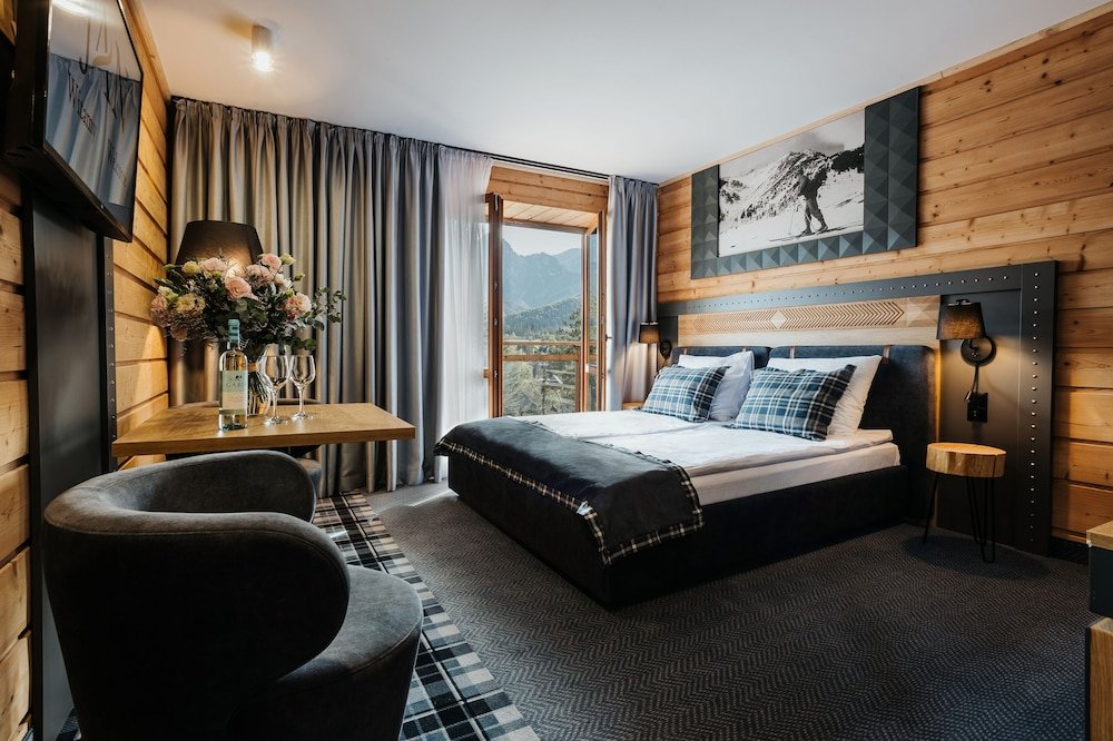 Deluxe Doppel Zimmer 1 Schlafzimmer mit Balkon und mit Bergblick New Apartamenty Jan