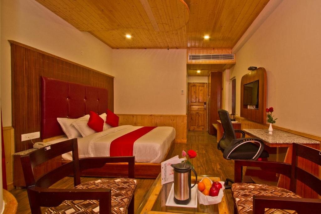 Standard Double room with balcony Sarthak Regency Centrally Heated & Air cooled, Rangri, Manali,HP,Just 1 kms from Volvo parking
