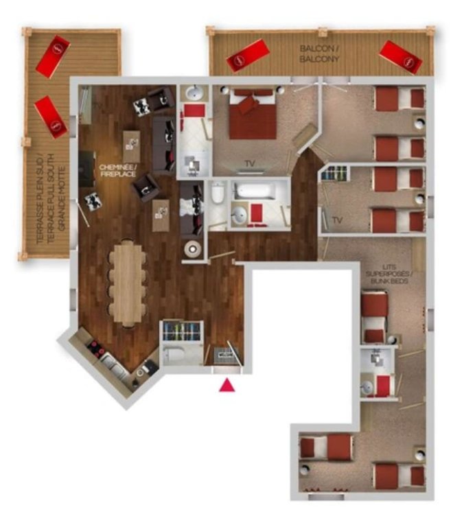 5 Bedrooms Apartment Chalets Montana Planton