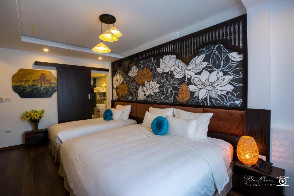 Camera doppia Deluxe con vista sulla città Hanoi Center Silk Lullaby Hotel and Travel