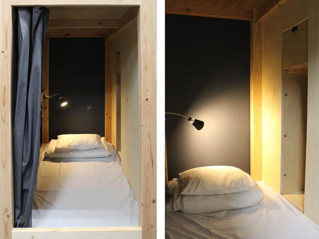Кровать в общем номере Iruka Hostel