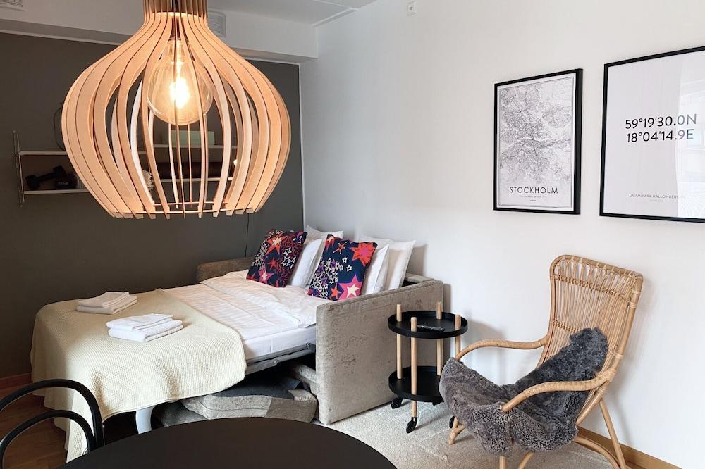 Studio Apartment With Sofa Bed Street View ➜ Sundbyberg, Stockholm county,  Sweden. Book hotel Studio Apartment With Sofa Bed Street View