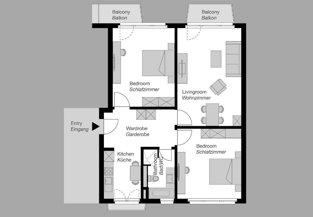 Apartamento 2 dormitorios CITY STAY - Lindenstrasse