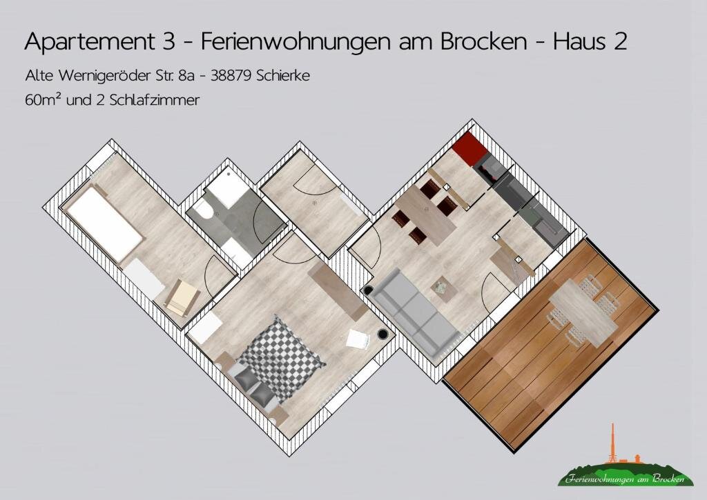 Апартаменты Auszeit im Harz - Haus 2 Wohnung 5