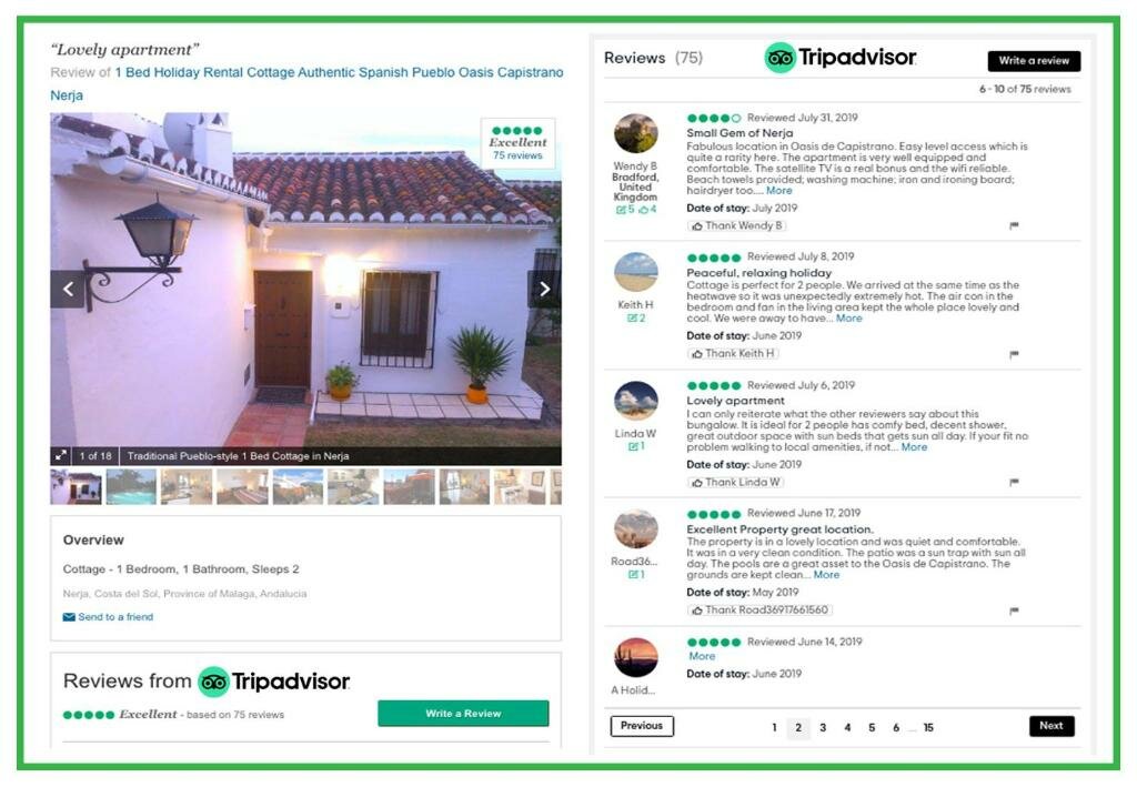 Standard chambre 1 Bed Traditional Holiday Rental Cottage Oasis Capistrano Nerja Spain