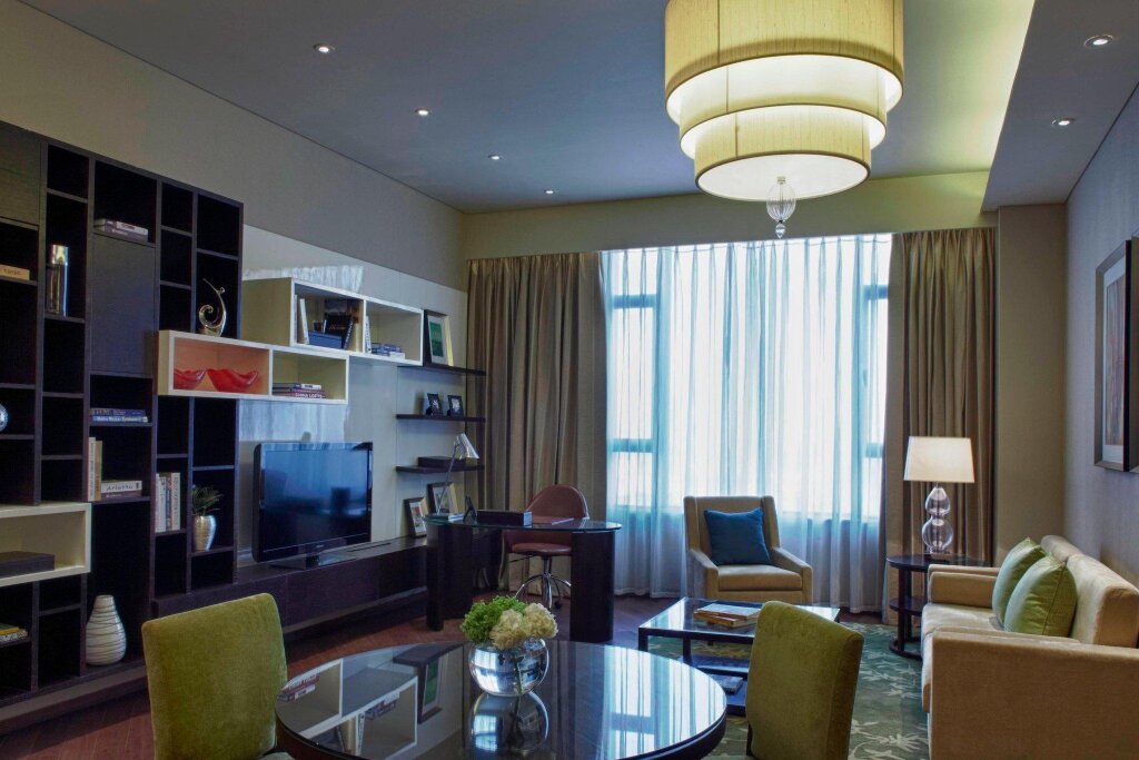Двухместные апартаменты c 1 комнатой с видом на озеро The Lakeview, Tianjin Marriott Executive Apartments