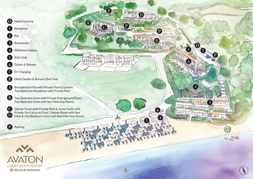 Номер Deluxe Avaton Luxury Beach Resort - Relais & Chateaux