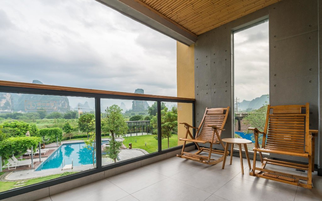 Deluxe Double room with mountain view Yangshuo Zen Garden Resort