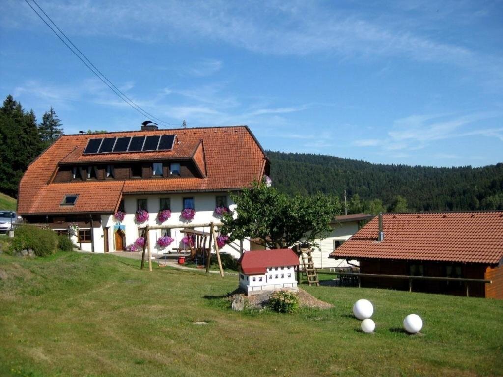 Apartment Mitten im Naturpark Südschwarzwald liegt freistehend auf einer Anhöhe von 930 m, unser Haus mit phantastischem Panoramablick