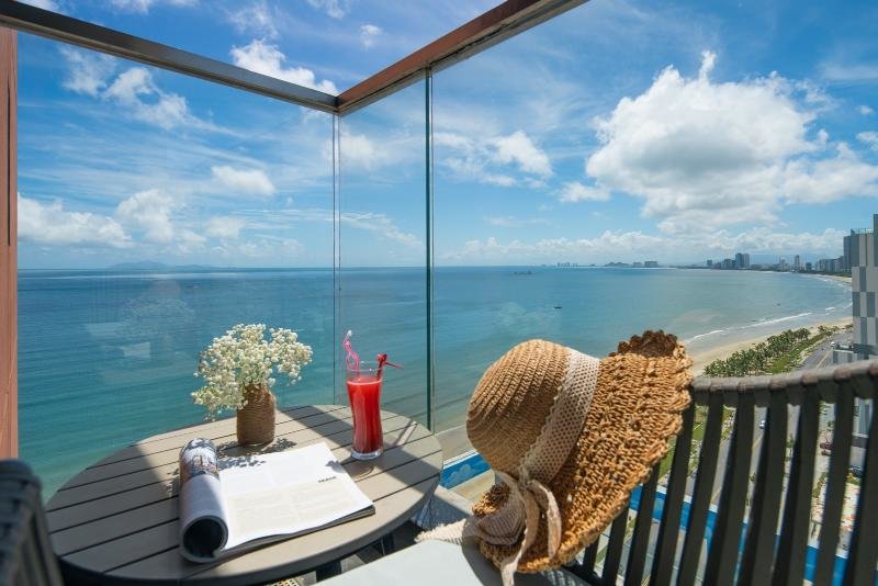 Habitación De lujo 1 dormitorio con balcón y con vista al océano The Code Hotel & Spa Da Nang