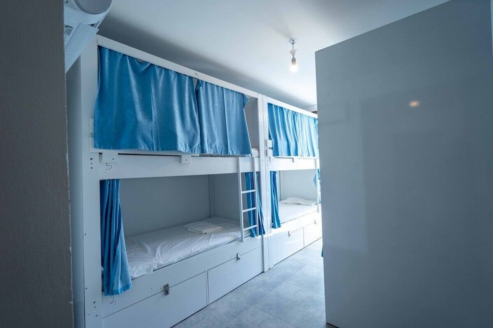 Кровать в общем номере с частичным видом на море Sole'n Blu Hotel