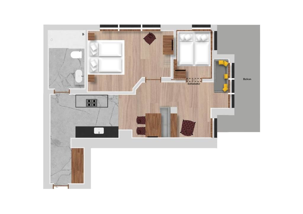 Апартаменты с 2 комнатами Hofgut Apartment & Lifestyle Resort Wagrain