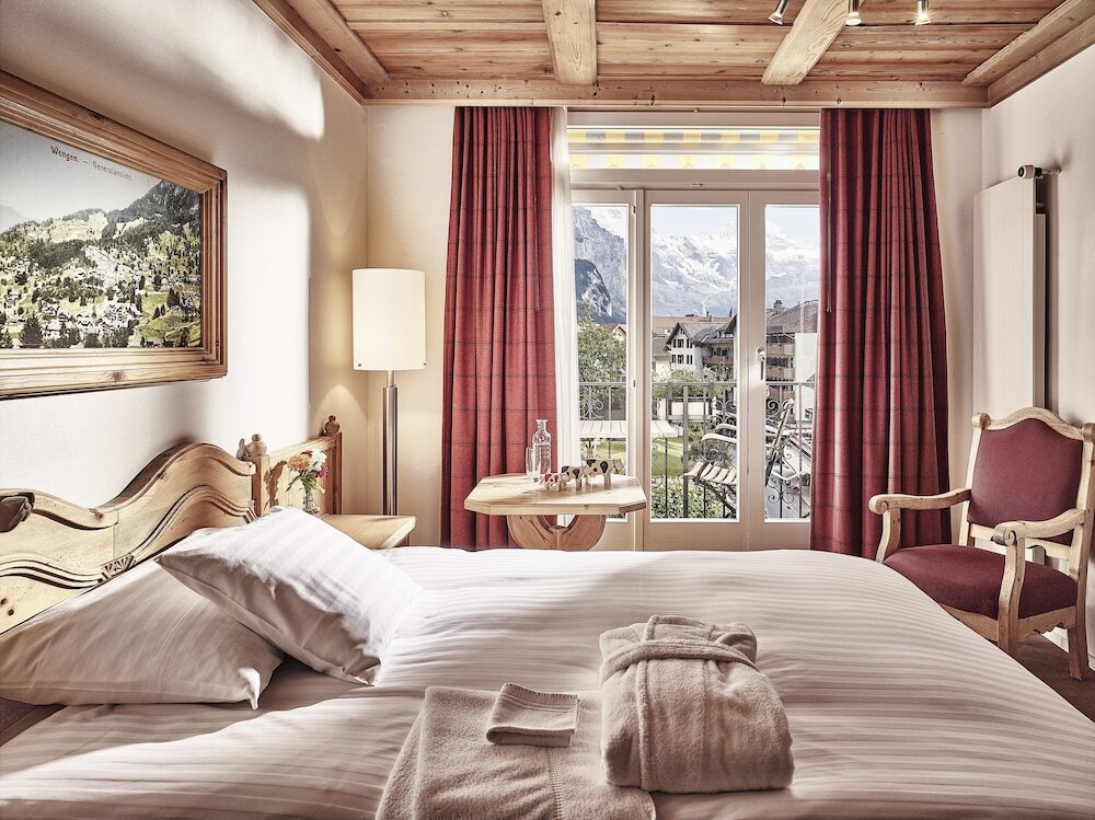 Одноместный номер Deluxe с балконом и с видом на горы Hotel Schönegg