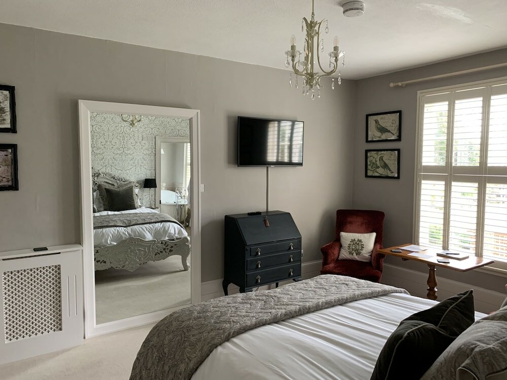 Luxe double chambre avec balcon et Vue jardin Coswarth House