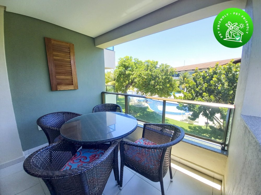 Семейные апартаменты c 1 комнатой с балконом и с видом на бассейн Carneiros Beach Resort - Paraíso Beira Mar