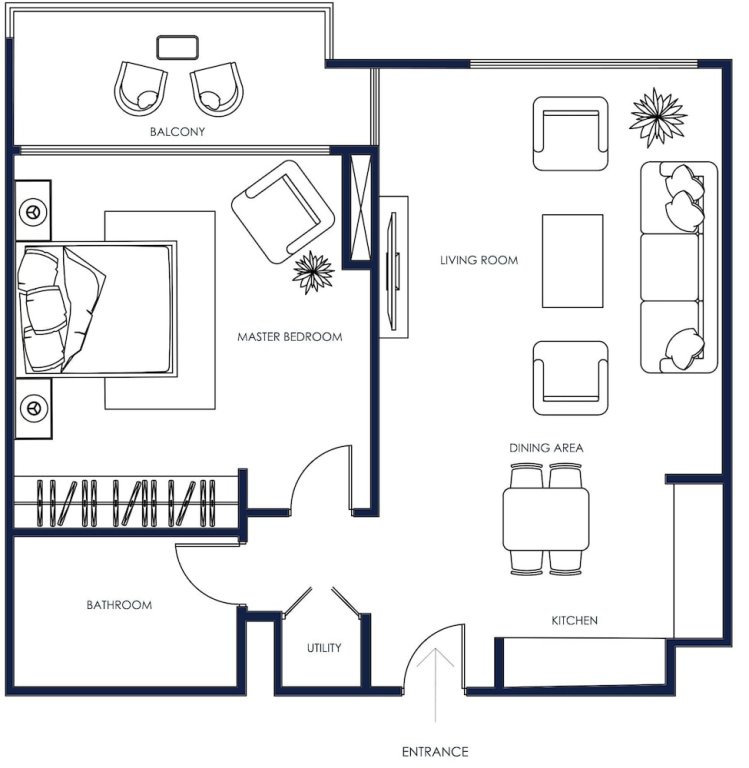 Deluxe Apartment 2B-Urbana3-17-104