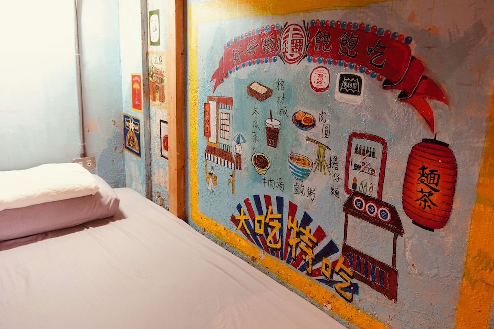 Кровать в общем номере c 1 комнатой с балконом Fuqi Hostel - Heping
