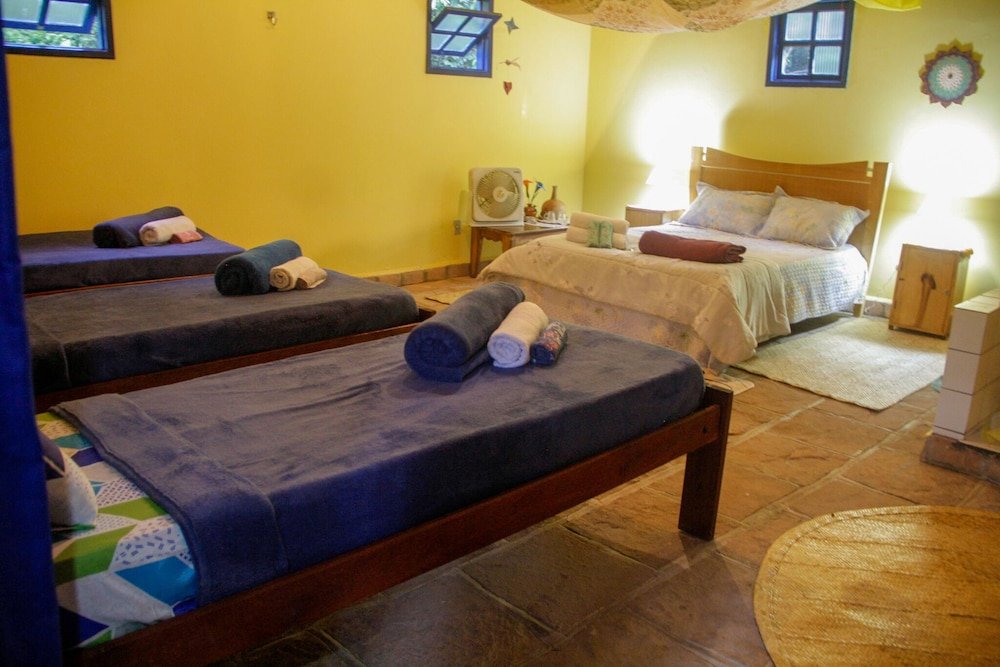 Кровать в общем номере Espaço Vaidya Ayurveda Pousada