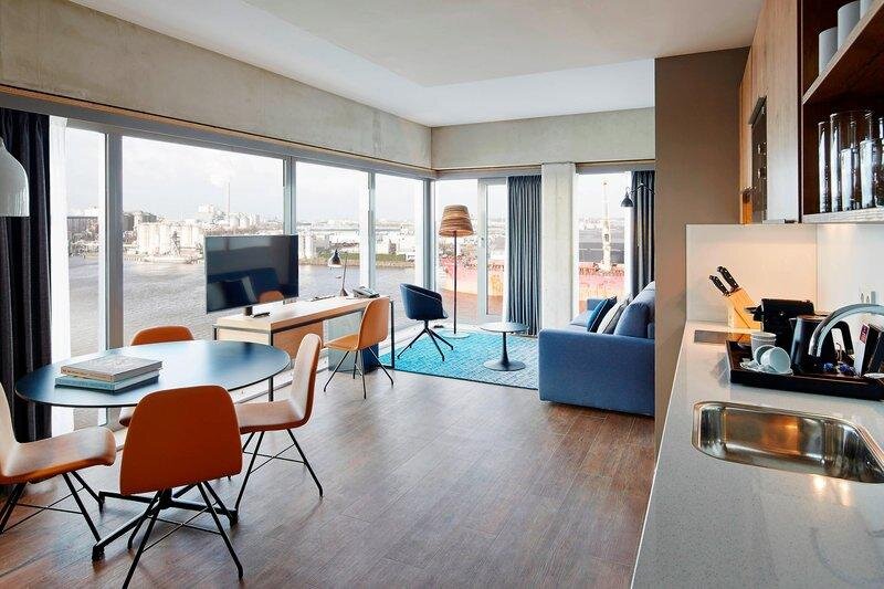 Люкс c 1 комнатой с видом на гавань Residence Inn by Marriott Amsterdam Houthavens