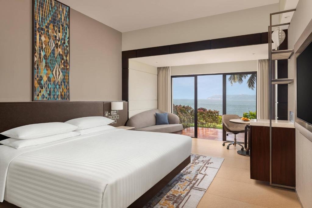 Suite 1 dormitorio con vista a la bahía Goa Marriott Resort & Spa