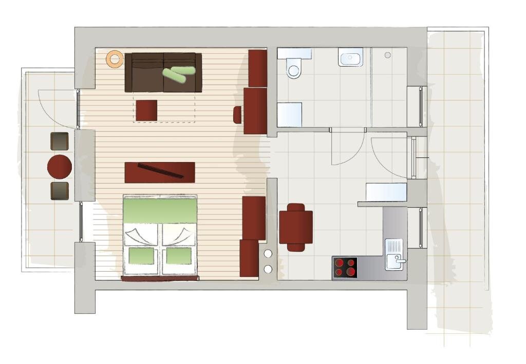 Superior Double room with balcony Mattone Aparthotel