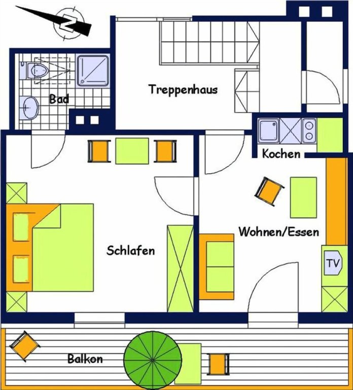 Апартаменты с балконом Ferienhaus Heimhof