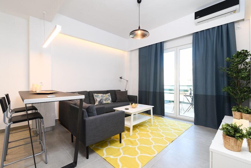 Apartment 1 Schlafzimmer mit Balkon 45m2 homm Renovated Flat in Neos Kosmos Roumpesi str