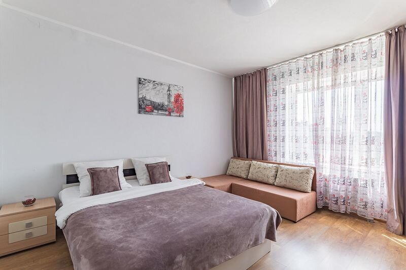 Cama en dormitorio compartido 2 dormitorios Apartments Strelka on Meshcherskij boulevard, 5A
