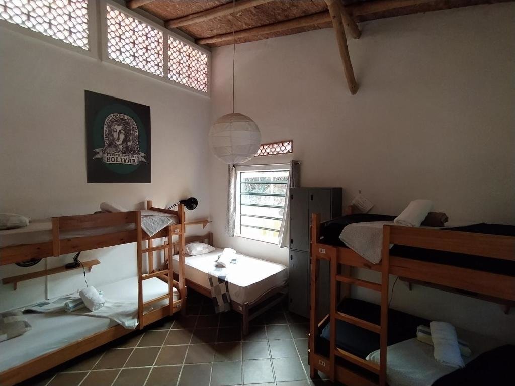 Кровать в общем номере Finca Hostal Bolivar - Casa Maracuya