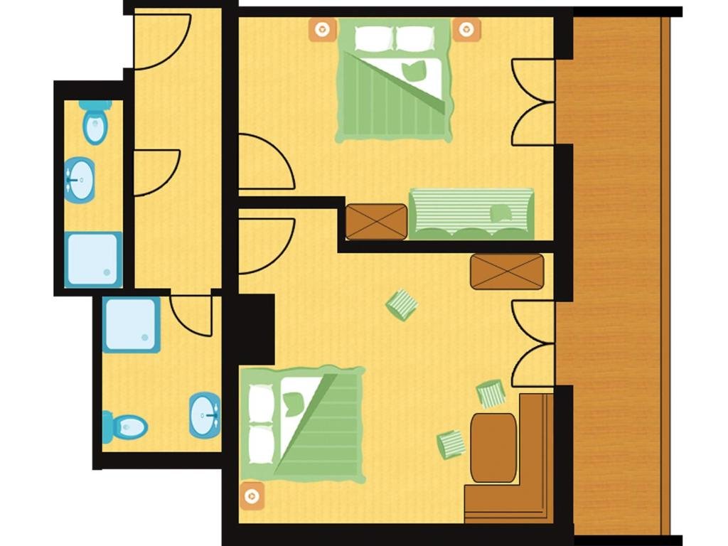 Семейный номер Comfort с 2 комнатами Familienhotel Central