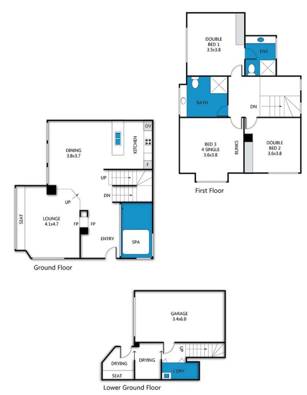3 Bedrooms Chalet Blue Ice