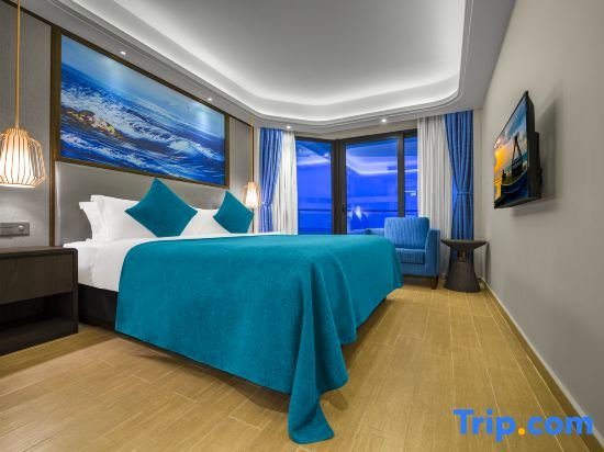 Suite 2 dormitorios con vista al mar Twin Moon Bay Xianghai Hot Spring Holiday Hotel