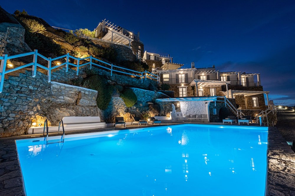 Вилла Luxury с 4 комнатами с видом на море Villa Thelgo Mykonos