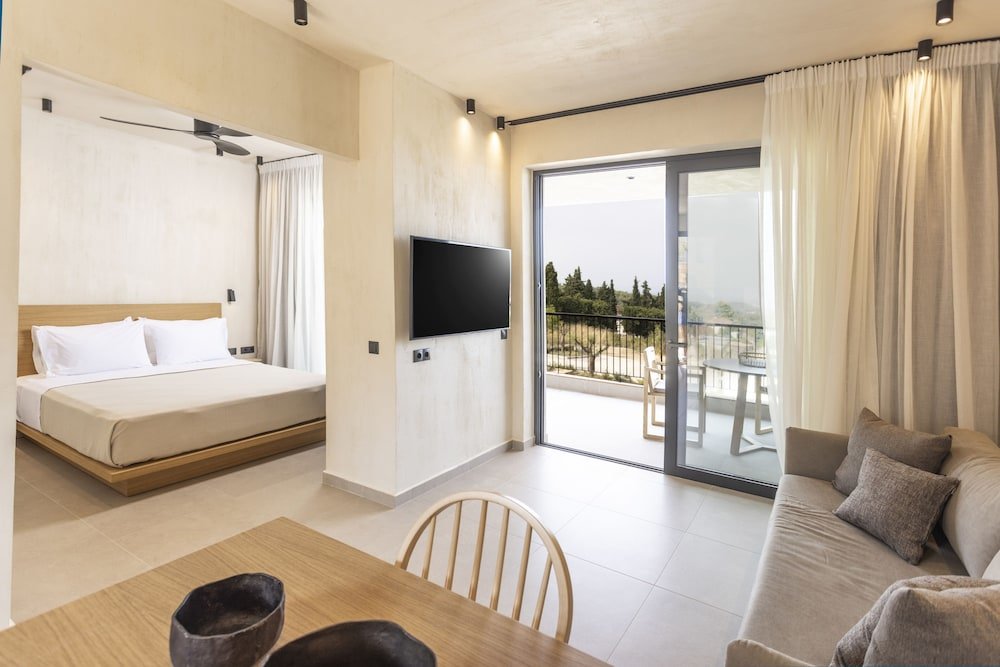 Люкс Deluxe с 2 комнатами с видом на море Pnoes Luxury Suites
