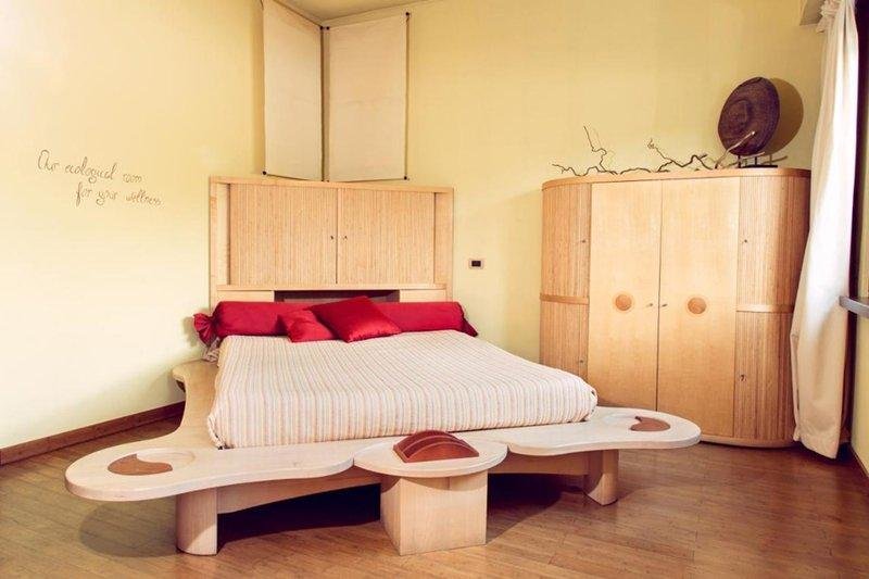 Кровать в общем номере eco Hotel Milano & BioRiso Restaurant