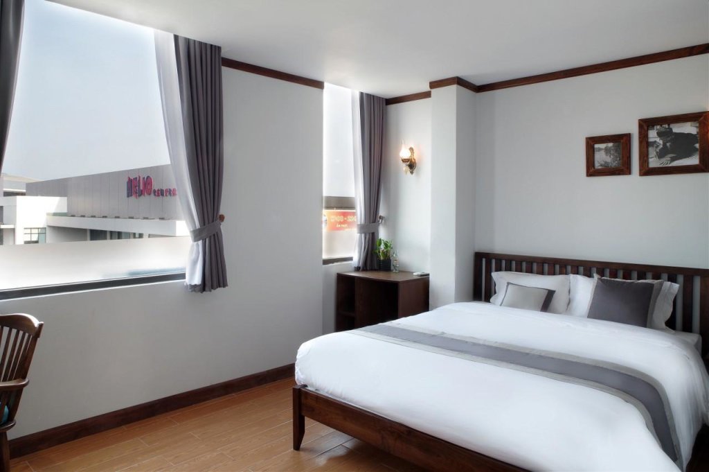 Bett im Wohnheim mit Stadtblick Origo Hotel Danang