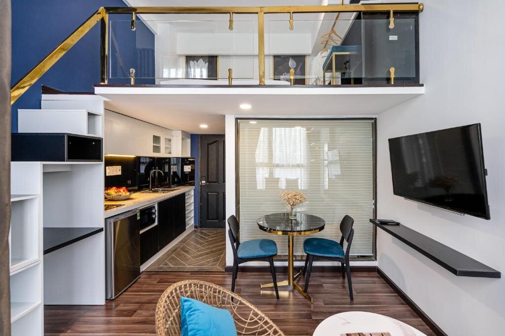 Studio Doppelhaus mit Balkon und mit Stadtblick KunKin Luxury Hotel & Apartment