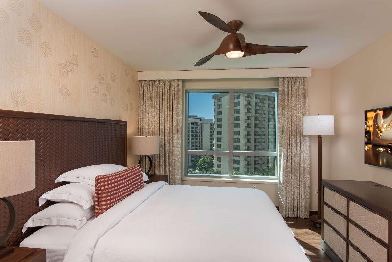 Suite 1 Schlafzimmer mit Meerblick Hilton Grand Vac Club The Grand Islander Waikiki Honolulu