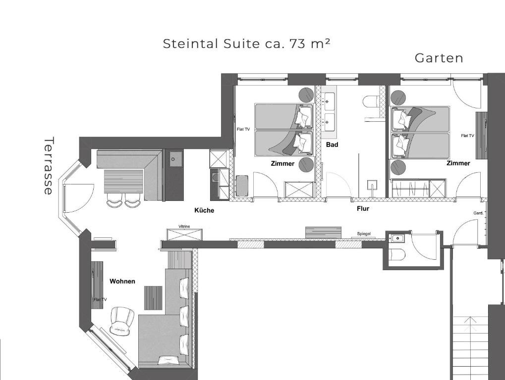 Suite 2 Schlafzimmer Hotel AlpenSchlössl