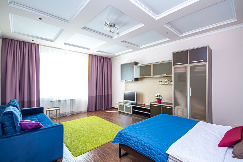 Cama en dormitorio compartido 2 dormitorios Na Ulitse Lenina 94 Apartments
