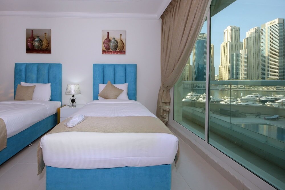 Апартаменты с 2 комнатами с видом на гавань Marina sail Tower